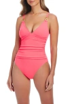 Bleu Rod Beattie Rod Beattie Ruched One-piece Swimsuit In Bardot Blush