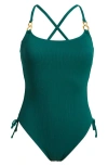 Bleu Rod Beattie Rod Beattie Ruched One-piece Swimsuit In Palma