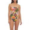 Bleu Rod Beattie Rod Beattie Scoop Neck Floating Underwire One-piece Swimsuit In Brown Multi