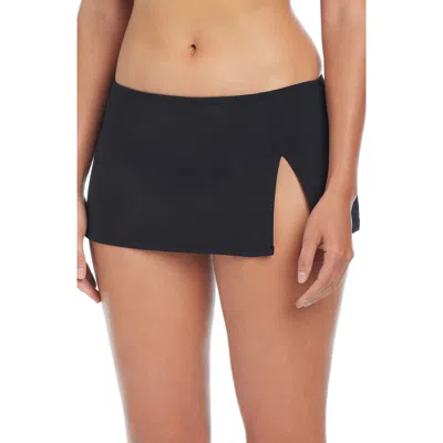 Bleu Rod Beattie Rod Beattie Skirted Hipster Bikini Bottoms In Black