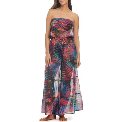 Bleu Rod Beattie Rod Beattie Tiered Blouson Cover-up Jumpsuit