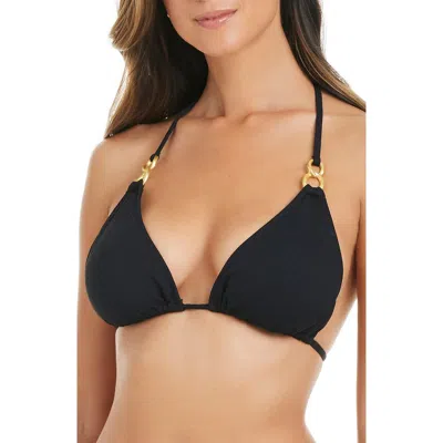 Bleu Rod Beattie Rod Beattie Triangle Bikini Top In Black