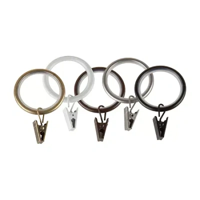 Rod Desyne 1-1/4in Noise-canceling 10-pc. Curtain Rings In Silver