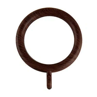 Rod Desyne 1-3/8in Plastic Faux Wood 10-pc. Curtain Rings In Brown