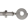 Rod Desyne 13/16" Adjustable Curtain Rod With Coil Finials In Gray