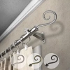 Rod Desyne 13/16" Adjustable Curtain Rod With Curl Finials In White