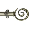 Rod Desyne 13/16" Adjustable Curtain Rod With Spiral Finials In Yellow