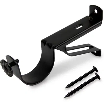 Rod Desyne 1â½" Curtain Rod Wall Bracket In Black