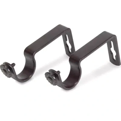 Rod Desyne 2-pk. 1" Curtain Rod Wall Brackets In Brown