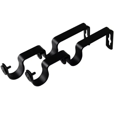 Rod Desyne 2-pk. 13/16-1" Curtain Rod Double-wall Brackets In Black