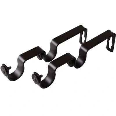 Rod Desyne 2-pk. 13/16-1" Curtain Rod Double-wall Brackets In Brown