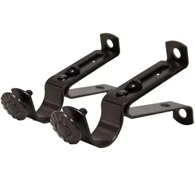 Rod Desyne 2-pk. 13/16" Curtain Rod Wall Brackets In Brown