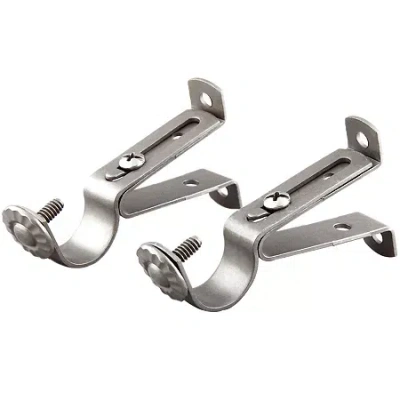 Rod Desyne 2-pk. 13/16" Curtain Rod Wall Brackets In Silver