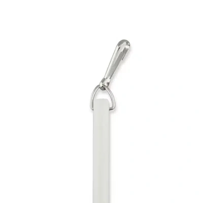 Rod Desyne 3/8" Fiberglass Baton With Snap Hook Curtain Wand In White