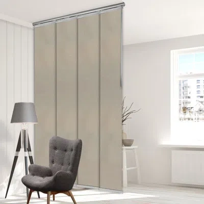 Rod Desyne 4-panel Single Rail Panel Track Extendable 57" W X 94"h, Panel Width 15.75" In Cornsilk