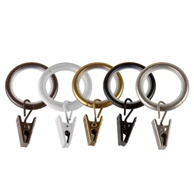 Rod Desyne 7/8in Noise-canceling 10-pc. Curtain Rings In Brown