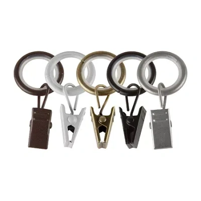 Rod Desyne 9/16in Noise-canceling 10-pc. Curtain Rings In Brown