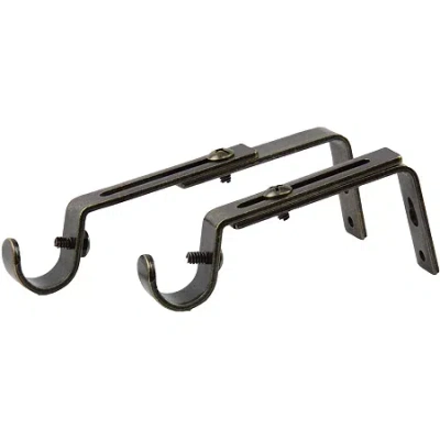 Rod Desyne Adjustable Curtain Rod Brackets In Sand