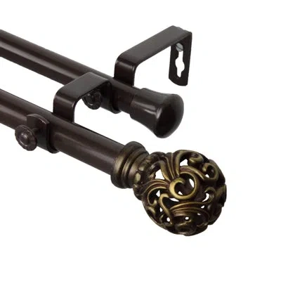 Rod Desyne Adora Double Curtain Rod In Cocoa