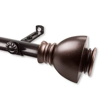 Rod Desyne Alma 3/4 In Adjustable Curtain Rod In Brown