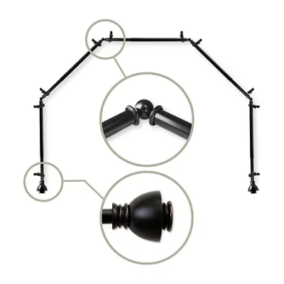 Rod Desyne Alma 5 Sided Bay Window Rod In Black