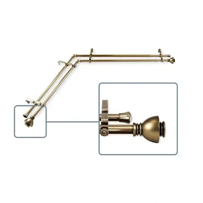 Rod Desyne Alma Corner Double Curtain Rod In Sand