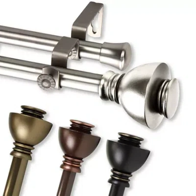 Rod Desyne Alma Double Curtain Rod In Black