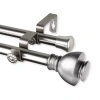 Rod Desyne Alma Double Curtain Rod In Silver