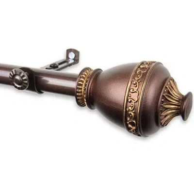 Rod Desyne Amelie 13/16" Adjustable Curtain Rod In Brown