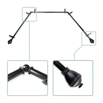 Rod Desyne Amelie Bay Window Rod In Black