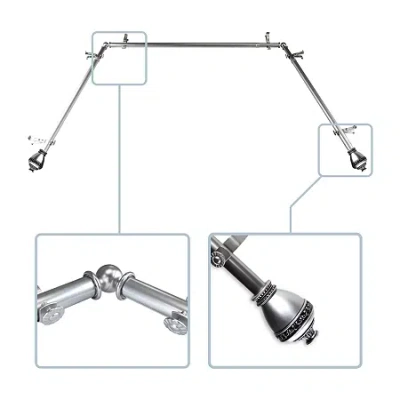 Rod Desyne Amelie Bay Window Rod In Silver