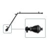 Rod Desyne Amelie Corner Window 3/4 In Adjustable Curtain Rod In Black