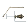 Rod Desyne Amelie Corner Window 3/4 In Adjustable Curtain Rod In Brown