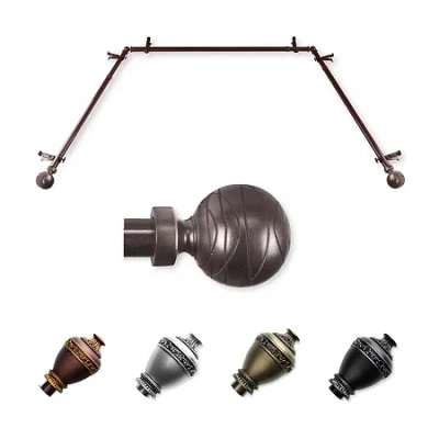 Rod Desyne Arman Bay Window Rod In Brown