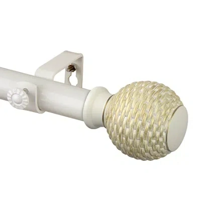 Rod Desyne Bala 1 In Adjustable Curtain Rod In White