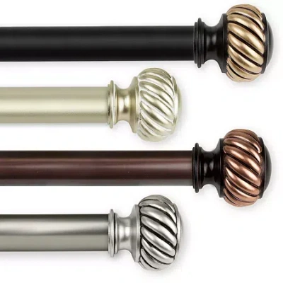 Rod Desyne Baldir 1 In Adjustable Curtain Rod In Silver