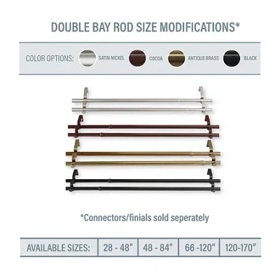 Rod Desyne Bay Extension Double Curtain Rod In Brown