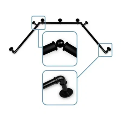 Rod Desyne Bay Window Rod In Black