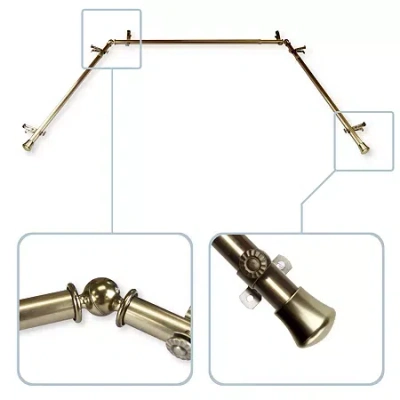 Rod Desyne Bay Window Rod In Brown