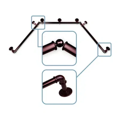 Rod Desyne Bay Window Rod In Brown