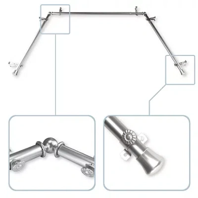 Rod Desyne Bay Window Rod In Silver