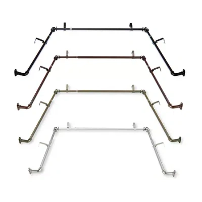 Rod Desyne Blackout Bay Window Rod In Brown