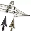 Rod Desyne Blade Double Curtain Rod In Silver