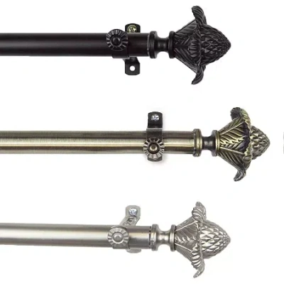 Rod Desyne Bloom 3/4 In Adjustable Curtain Rod In Yellow