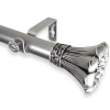 Rod Desyne Blossom 1" Adjustable Curtain Rod In Silver