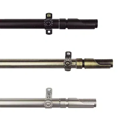 Rod Desyne Bolt 3/4 In Adjustable Curtain Rod In Silver