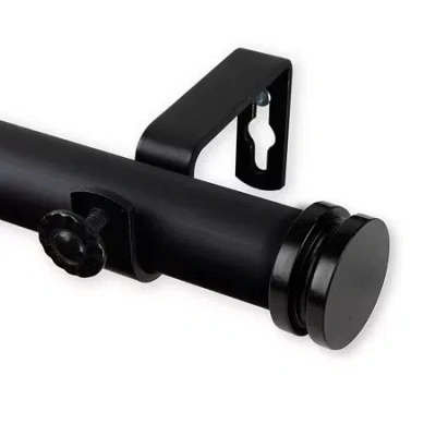 Rod Desyne Bun 1 In Adjustable Curtain Rod In Black
