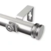Rod Desyne Bun 1 In Adjustable Curtain Rod In Silver