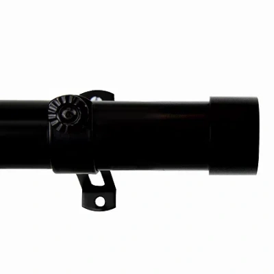 Rod Desyne Cap 1 1/2 In Adjustable Curtain Rod In Black