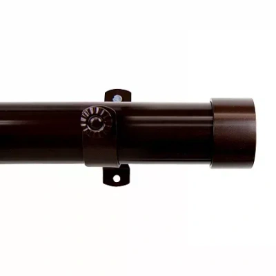 Rod Desyne Cap 1 1/2 In Adjustable Curtain Rod In Brown